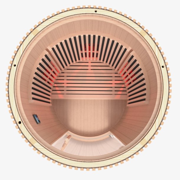 Sauna Moon Infrar&oslash;d Rund 1 plads tr&aelig;farve Holls